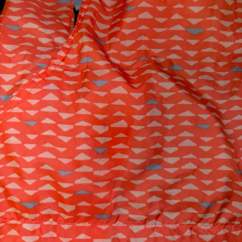 Columbia Neon‎ Orange Retro 90’s Printed Flash Forward Windbreaker Rain Outdoors - Picture 9 of 9